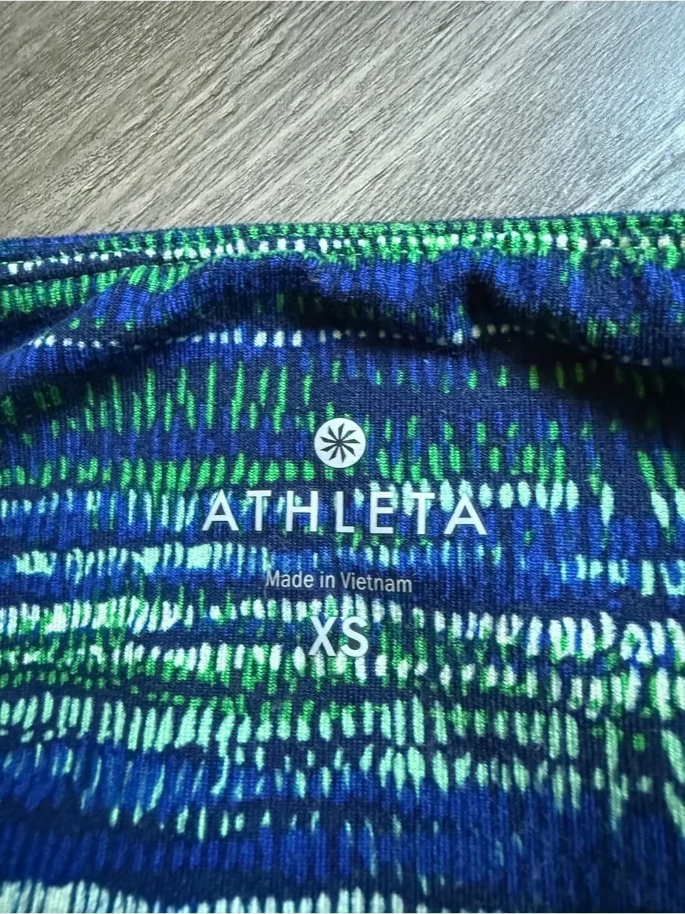 Athleta Retreat Chaturanga Tight XS Leggings Blue Green Gym Workout
